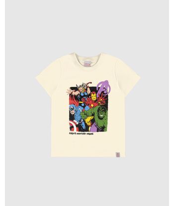 Camiseta Infantil Menino Estampa Avengers Em Algodão Malwee Kids