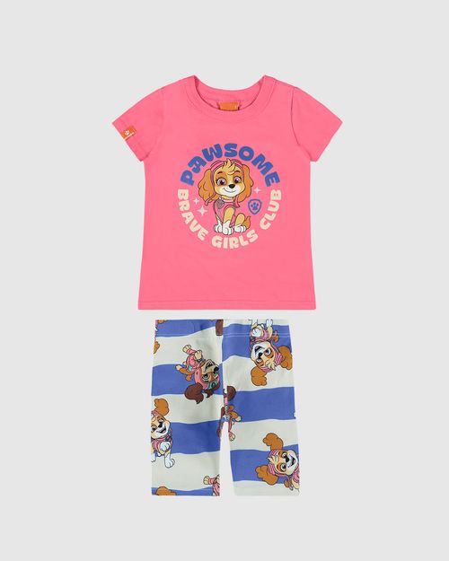 Conjunto Infantil Menina Especial Patrulha Canina Em Algodão Malwee Kids