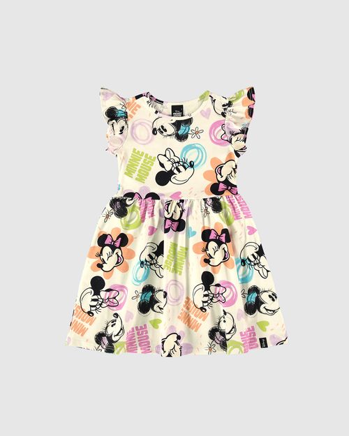 Vestido Infantil Mickey Mouse Disney Em Algodão Malwee Kids