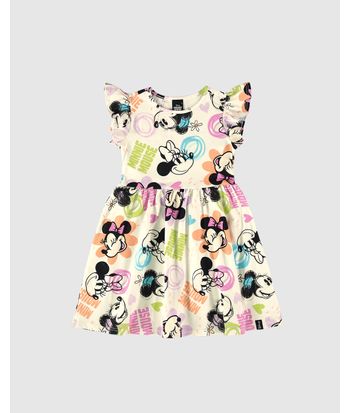Vestido Infantil Mickey Mouse Disney Em Algodão Malwee Kids