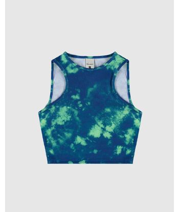 Regata Cropped Menina Estampa Tie Dye Em Malha Canelada Malwee Kids