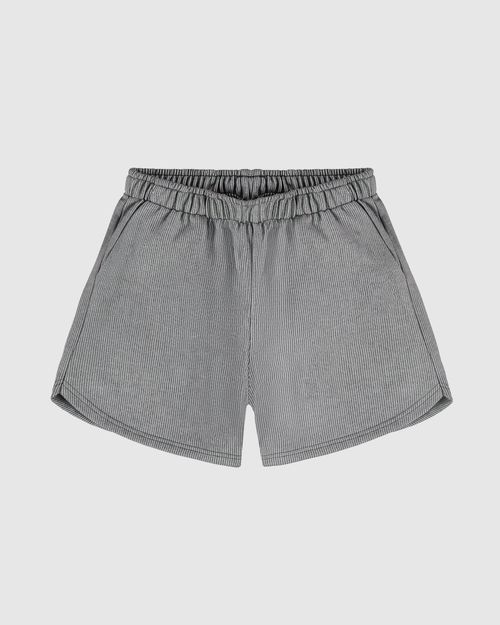 Shorts Menina Cós Elástico Em Moletom Listrado Malwee Kids