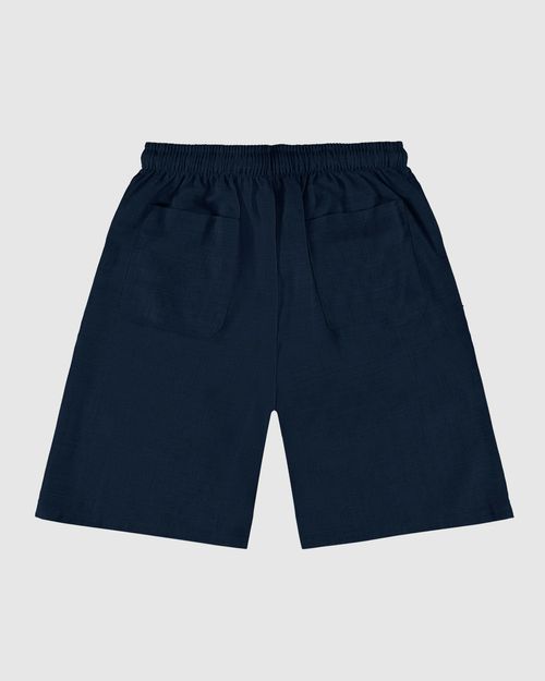 Bermuda Menino Comfort Em Viscolinho Texturizado Malwee Kids