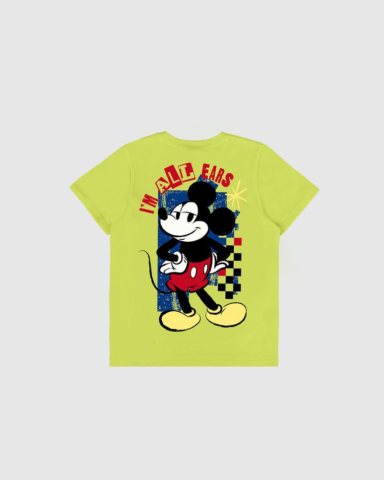 Camiseta Infantil Menino Estampa Frente E Costas Mickey Disney Malwee Kids