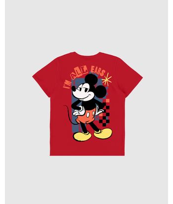 Camiseta Infantil Menino Estampa Frente E Costas Mickey Disney Malwee Kids