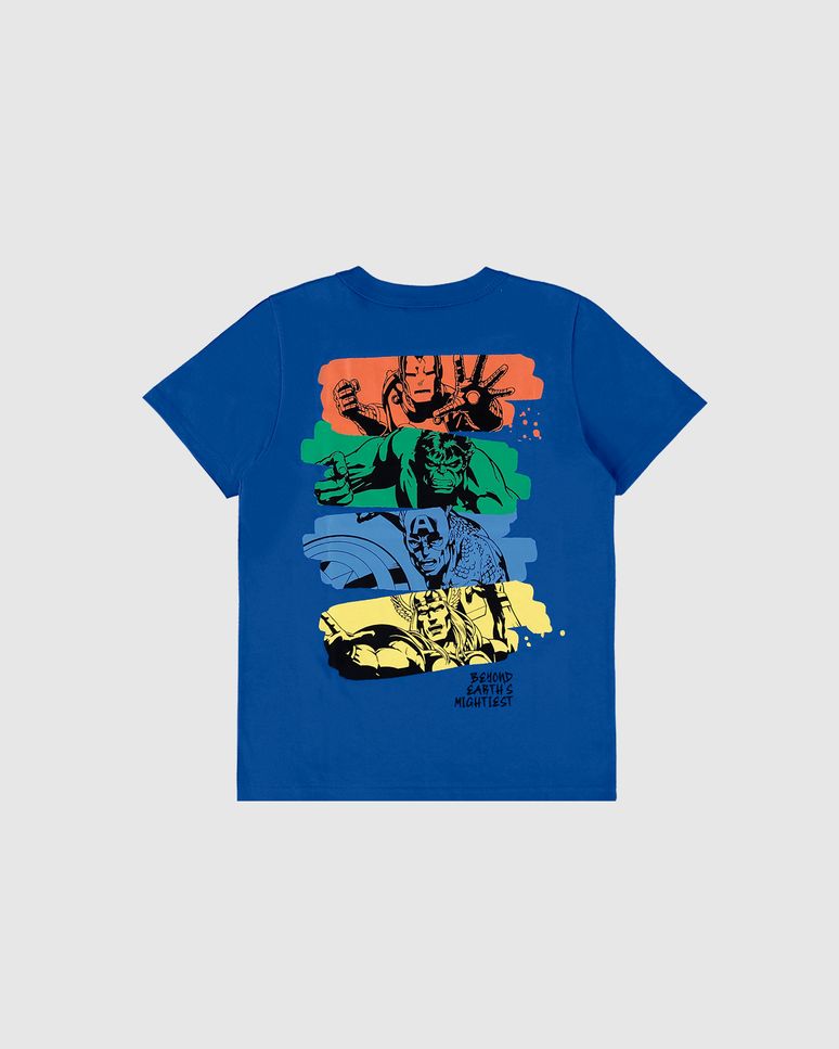 Camiseta Infantil Menino Estampa Frente E Costas Avengers Malwee Kids