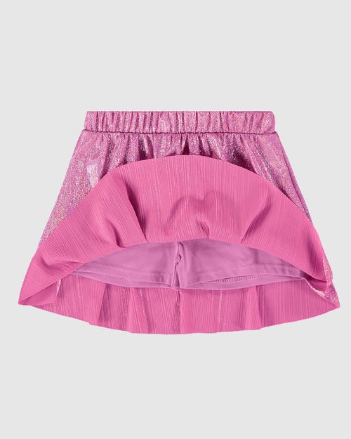 Conjunto Infantil Menina Saia Em Malha Metalizada Malwee Kids