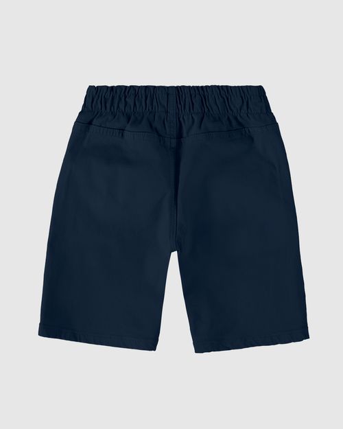 Bermuda Infantil Menino Cadarço Frontal Em Sarja Com Elastano Malwee Kids