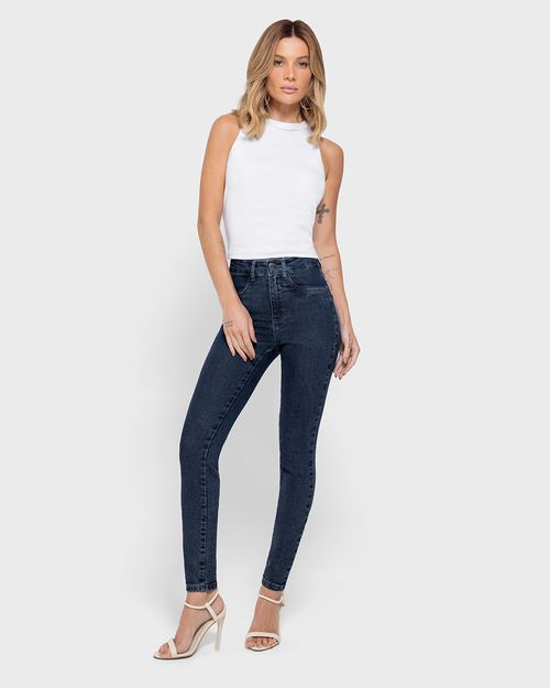 Calça Skinny Feminina Bolso Funcional Em Jeans Com Elastano - ENFIM