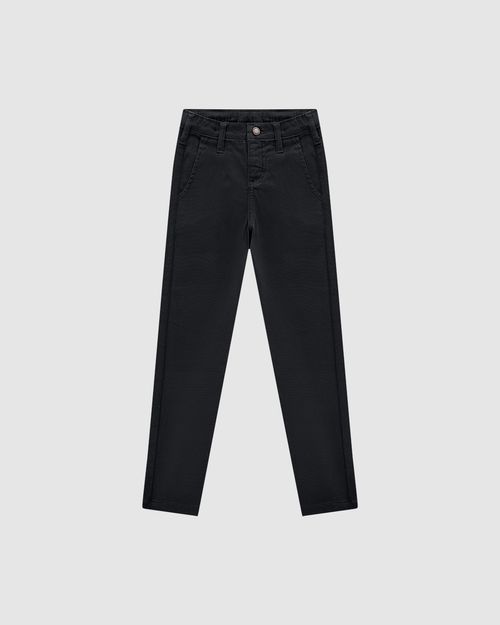 Calça Menino Chino Cintura Média Em Sarja Com Elastano - Carinhoso