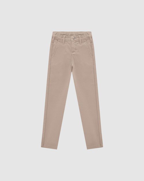 Calça Menino Chino Cintura Média Em Sarja Com Elastano - Carinhoso