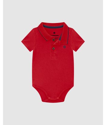 Body Polo Menino Em Algodão - Carinhoso