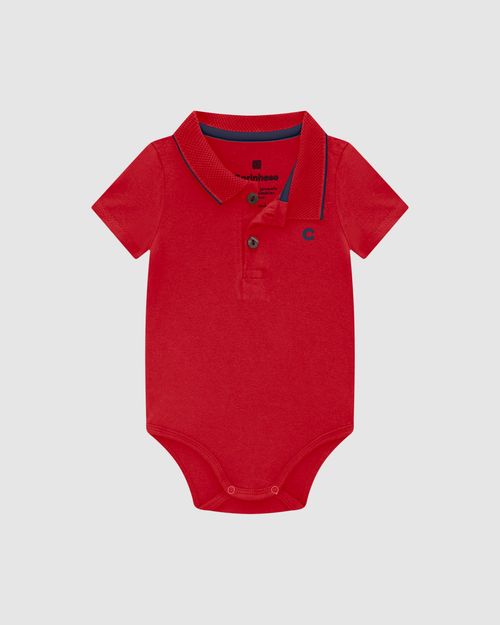 Body Polo Menino Em Algodão - Carinhoso