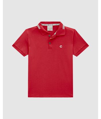 Camisa Polo Menino Peitilho Frontal Em Algodão - Carinhoso