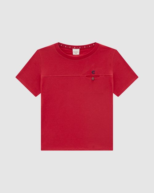 Camiseta Menino Botão No Peitoral Em Algodão Carinhoso