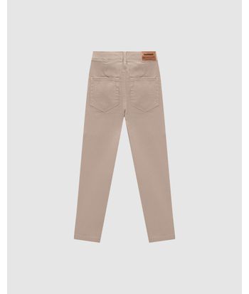Calça Menino Chino Cintura Média Em Sarja Com Elastano - Carinhoso