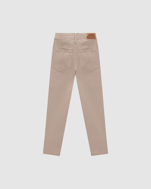 Calça Menino Chino Cintura Média Em Sarja Com Elastano - Carinhoso