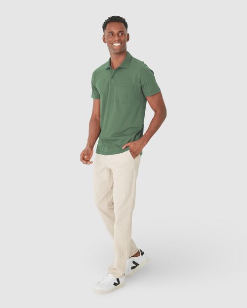Camisa Polo Básica Masculina Gola Esporte Em Algodão