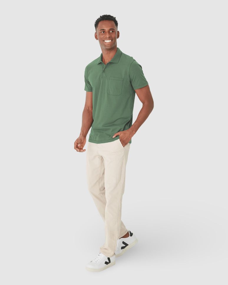 Camisa Polo Básica Masculina Gola Esporte Em Algodão