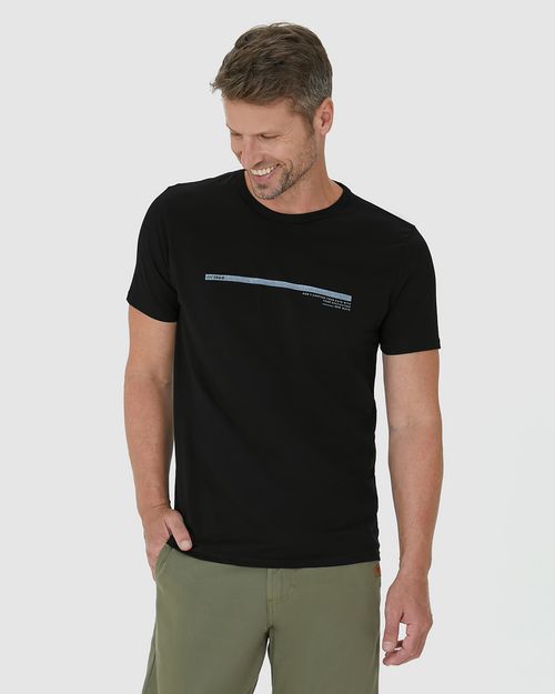 Camiseta Masculina Estampa Lettering Em Algodão