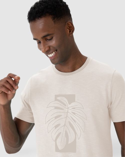 Camiseta Masculina Connect With Nature Em Malha Flamê