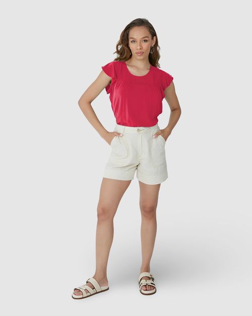 Blusa Feminina Evasê Decote Vazado Costas Em Viscose