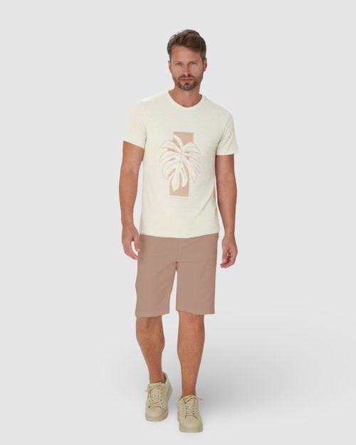 Bermuda Tradicional Masculina Em Sarja Com Elastano