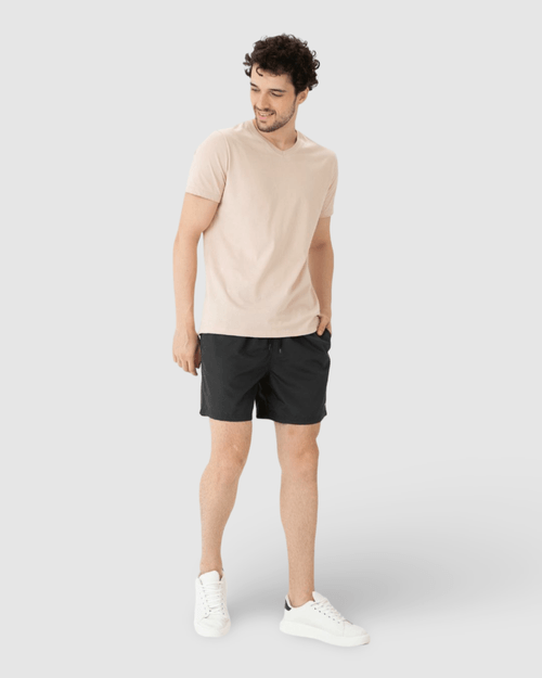 Shorts Masculino Cós Com Cadarço Funcional Em Tafetá