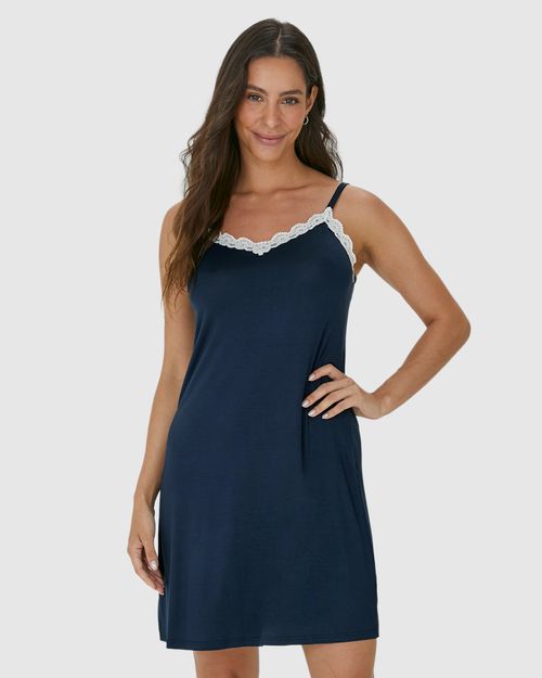 Camisola Feminina Slim Decote V Rendado Em Viscose Stretch