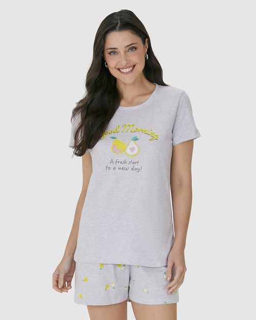 Pijama Feminino Blusa Good Morning Em Algodão