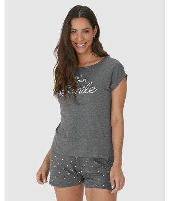 Pijama Feminino You Make Me Smile Em Viscose Stretch