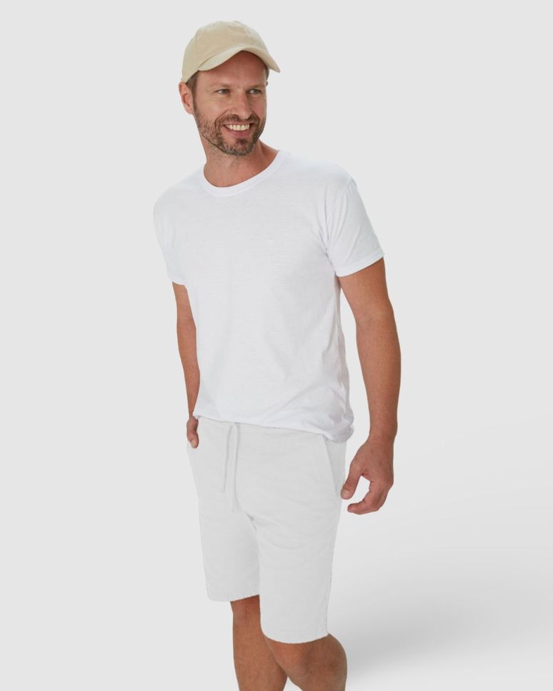 Shorts Masculino Jogger Em Sarja Com Elastano