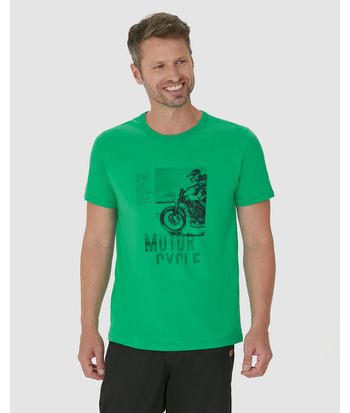 Camiseta Masculina Manga Curta Motor Cycle Em Algodão