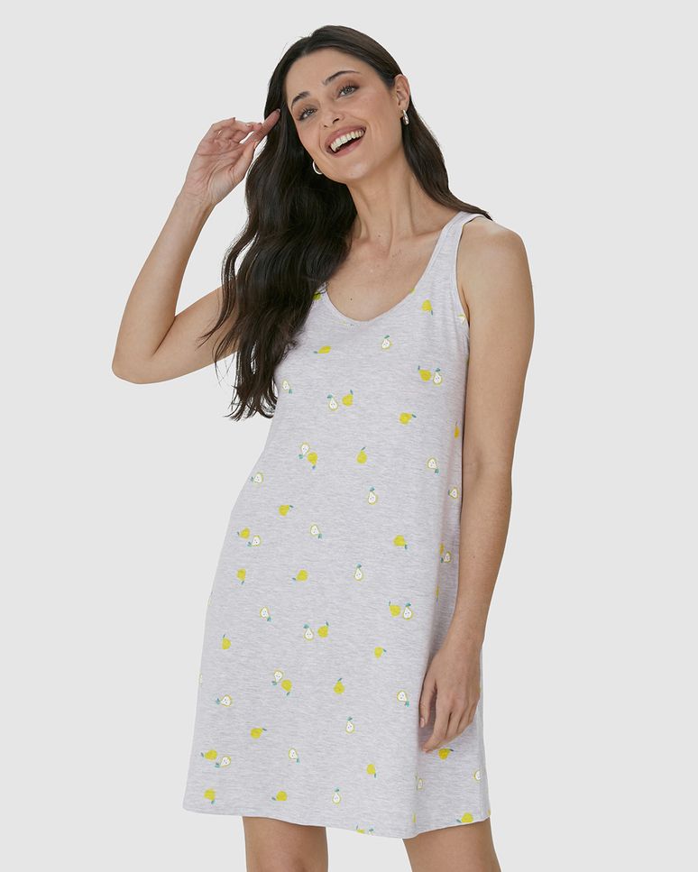 Camisola Feminina Estampa Frutas Em Algodão