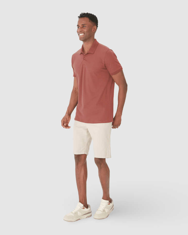 Camisa Polo Básica Masculina Gola Esporte Piquet Stretch