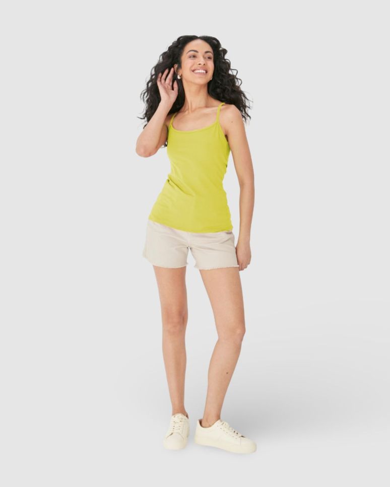 Regata Básica Feminina Alça Fina Em Algodão