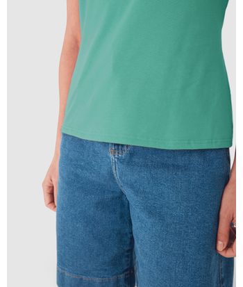 Blusa Básica Feminina Baby Look Em Algodão