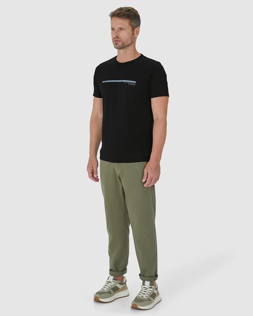 Camiseta Masculina Estampa Lettering Em Algodão