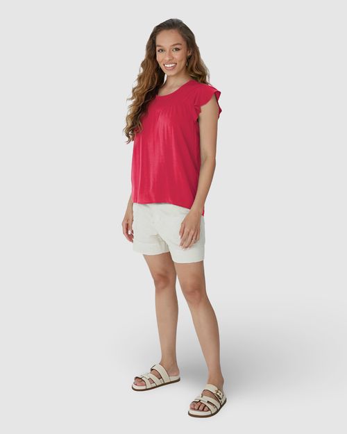 Blusa Feminina Evasê Decote Vazado Costas Em Viscose
