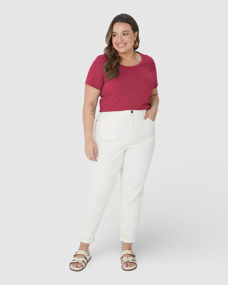 Blusa Básica Feminina Plus Size Manga Japonesa Em Viscose Stretch