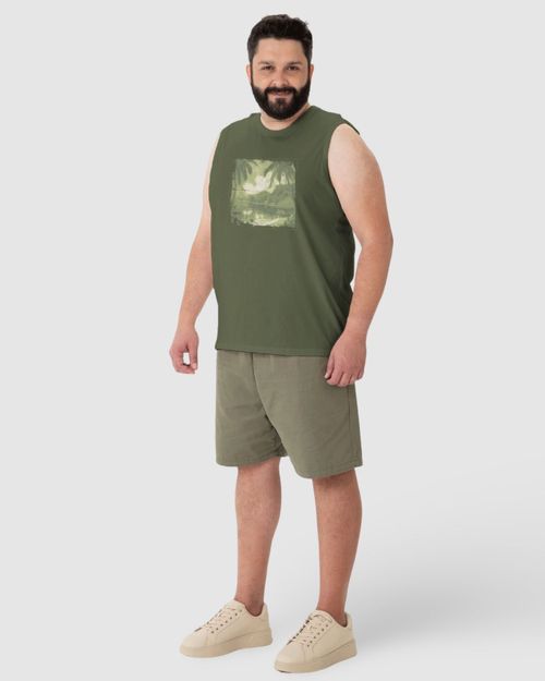 Regata Masculina Plus Size Relive Your Memories Of Paradise Em Algodão
