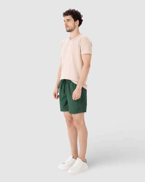 Shorts Masculino Cós Com Cadarço Funcional Em Tafetá