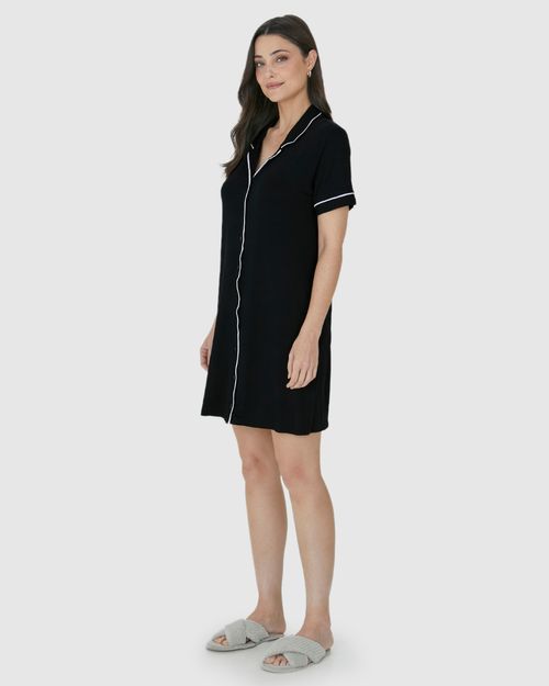 Camisola Americana Feminina Manga Curta Em Viscose Stretch
