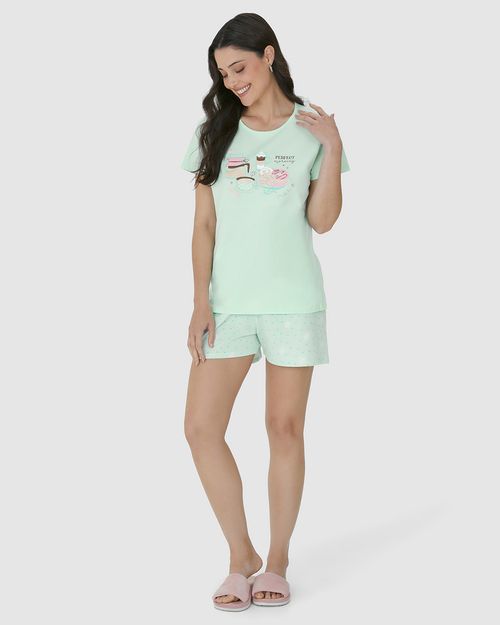 Pijama Feminino Blusa Perfect Morning Em Algodão