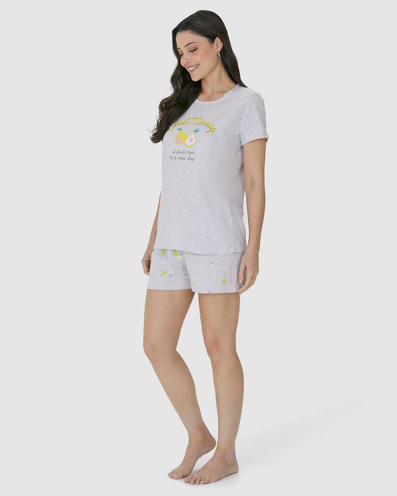 Pijama Feminino Blusa Good Morning Em Algodão