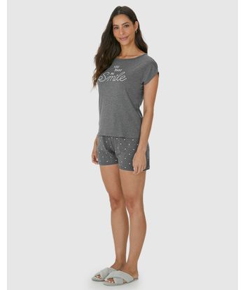 Pijama Feminino You Make Me Smile Em Viscose Stretch