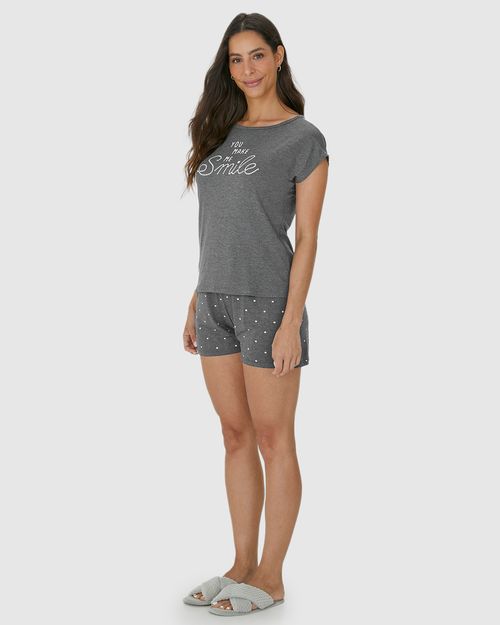 Pijama Feminino You Make Me Smile Em Viscose Stretch