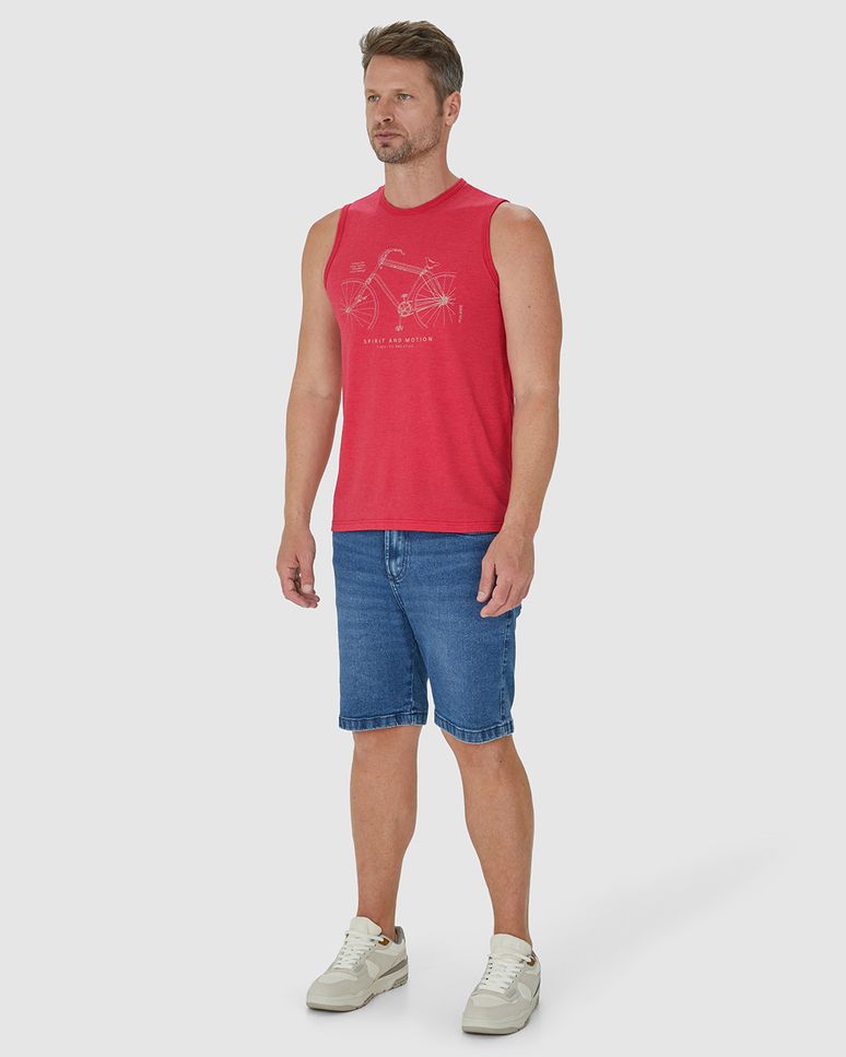 Regata Masculina Spirit And Motion Em Malha Mesclada