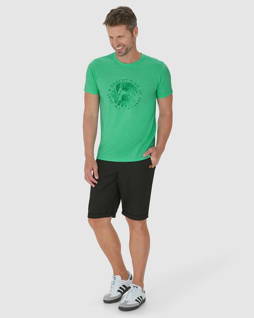 Camiseta Masculina Estampa Lettering Frontal Em Malha Fio A Fio