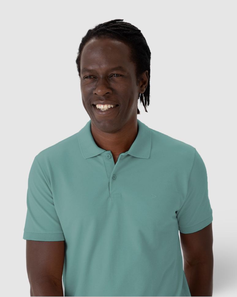 Camisa Polo Regular Masculina Em Piquet Stretch